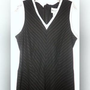 Danny & Nicole Maxi Pinstripe Chevron Dress 14